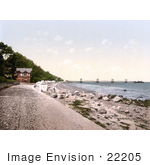 #22205 Historical Stock Photography Of The Ryde Bridge Or Pier In Ryde Isle Of Wight England Uk
