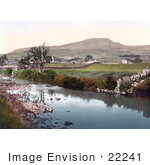 #22241 Historical Stock Photography Of The River Ribble At Horton Near The Pennyghent Mountain In North Yorkshire England