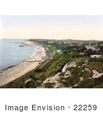 #22259 Historical Stock Photography Of Totland On The Colwell Bay Isle Of Wight England