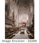 #22266 Historical Stock Photography Of The Interior Of The York Minster Cathedral In York North Yorkshire England