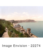 #22274 Historical Stock Photography Of A View Of Scarborough From The South Cliff Promenade North Yorkshire England Uk