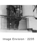 #2235 Calvin Coolidge Greeting From A Balcony