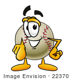 #22370 Clip Art Graphic Of A Baseball Cartoon Character Pointing At The Viewer