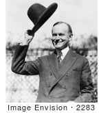 #2283 Calvin Coolidge Tipping His Hat