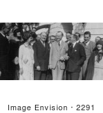 #2291 John Drew Al Jolson And Other Prominent Actors With President And Mrs Coolidge