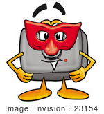 #23154 Clip Art Graphic Of A Flash Camera Cartoon Character Wearing A Red Mask Over His Face