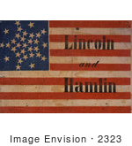 #2323 Lincoln And Hamlin Campaign Banner