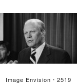 #2519 Gerald Ford Speaking Into Microphones