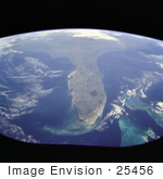 #25456 Stock Photography Of The State Of Florida As Seen From Space