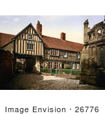 #26776 Stock Photo Of Abbot Reginald’S Gateway And The Old Vicarage In Evesham Worcestershire England Uk