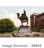 #26802 Stock Photography Of The Gordon Memorial Statue At The Brompton Barracks Showing General Charles Gordon On A Camel In New Brompton Kent England Uk