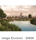 #26806 Stock Photography Of The River Severn Flowing Near The Gloucester Cathedral In Gloucester England United Kingdom