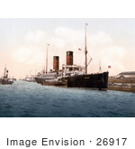 #26917 Stock Photography Of The Rms Campania Steamboat On The Mersey River In England