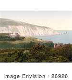 #26926 Stock Photography Of Alum Bay And The Needles With The Lighthouse On The Isle Of Wight England