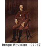 #27017 Stock Photography Of A Painted Portrait Of Roger Sherman Seated In A Chair By Ralph Earl C 1777