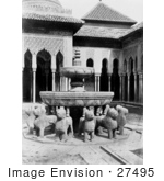 #27495 Stock Photo Of The Lion Fountain In The Court Of The Lions Alhambra Granada Spain