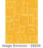 #29230 Royalty-Free Cartoon Clip Art Of An Abstract Orange Background With Boxes