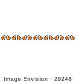 #29248 Royalty-free Cartoon Clip Art of a Border of Candy Corn by Andy Nortnik