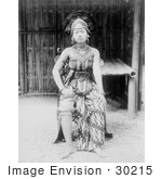 #30215 Stock Photo Of A Female Javanese Dancer In Costume In Javanese Village At The Paris Exposition Of 1889 Seated In A Chair