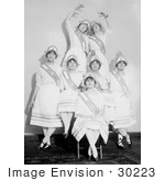 #30223 Stock Photo Of A Group Of Women’S Suffrage Dancers Posing For A Portrait
