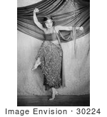 #30224 Stock Photo Of A Beautiful Young Woman Rasch In Costume Dancing On Stage
