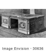 #30636 Stock Illustration Of The Resolute Desk Which Is A Partner’S Desk That Was Given To The 19th American President Rutherford B Hayes From Queen Victoria On November 23rd In 1880