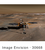 #30668 Stock Photo Of The Phoenix Mission Lander On Mars