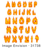#31738 Burning Alphabet