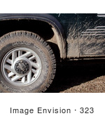 #323 Photograph Of Dried Dirt On A Truck