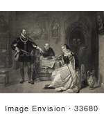 #33680 Stock Illustration Of The Signing Of The Death Warrant Of Lady Jane Grey