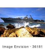 #36181 Stock Photo Of The Amphibious Assault Ship Uss Kearsarge (Lhd 3) Visiting The Netherlands Antilles For The Humanitarian Service Project Continuing Promise 08