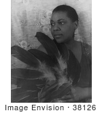 #38126 Stock Photo Of Blues Singer Bessie Smith Holding Feathers And Looking Off To The Left