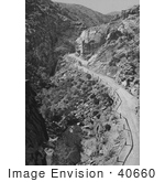 #40660 Stock Photo Of A Winding Dirt Road Along Ute Pass Through Mountains In Colorado