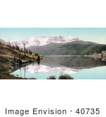 #40735 Stock Photo Of The Snow Capped San Juan Mountains Reflecting On The Still Waters Of Trout Lake Colorado