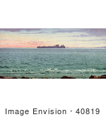 #40819 Stock Photo Of A View Of Fort Sumpter In The Distance Of Charleston Harbor South Carolina
