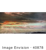 #40878 Stock Photo Of A Beautiful Sunrise Over The Clouds As Seen From Pike’S Peak