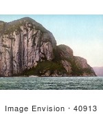 #40913 Stock Photo Of Cape Trinity And Cliffs On The Saguenay River Quebec Canada