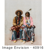 #40916 Stock Photo Of A Native American Couple Pee Viggi And His Wife Sitting Side By Side
