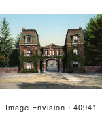 #40941 Stock Photo Of The Entrance Gate At Vassar College In Poughkeepsie New York