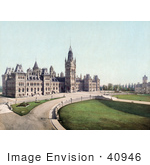 #40946 Stock Photo Of The Lawns And Parliament Buildings In Ottawa Canada