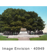 #40949 Stock Photo Of Cannon And The High Water Mark Cemetery Ridge Gettysburg Pennsylvania