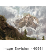#40961 Stock Photo Of Clouds Surrounding The Mount Of The Holy Cross In The Sawatch Range Of The Rocky Mountains