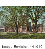 #41040 Stock Photo Of Trees And The Lawn At The Old Library At Yale University New Haven Connecticut