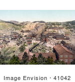 #41042 Stock Photo Of Buildings Of The Homestake Mine And Mill In South Dakota