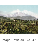 #41047 Stock Photo Of A View Of Long’S Peak In The Rocky Mountains As Seen From Mont Alto Colorado