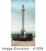 #41054 Stock Photo Of The James Wolfe Monument In Memory Of The Battle Of The Plains Of Abraham Quebec Canada