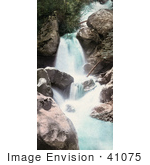 #41075 Stock Photo Of A Rocky Waterfall In Queen Of The Canyon Cascade Canyon Colorado