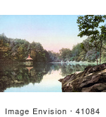 #41084 Stock Photo Of A Gazebo At The Lake Lenape Delaware Water Gap In New Jersey