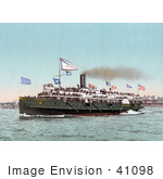 #41098 Stock Photo Of Steamer &Quot;City Of Erie&Quot; Of The Cleveland And Buffalo Line Transporting Passengers