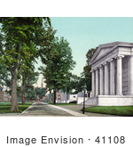 #41108 Stock Photo Of A Road In Front Of The Whig And Clio Halls At Princeton University New Jersey